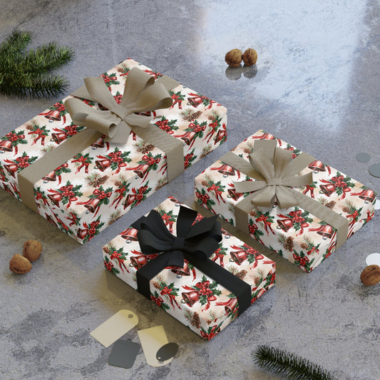 Festive Gift Wrapping Paper Roll, Holiday Wrap, Christmas Wrap, Eco-Friendly Wrapping Paper, Gift Wrap for All Occasions, Seasonal Gifts
