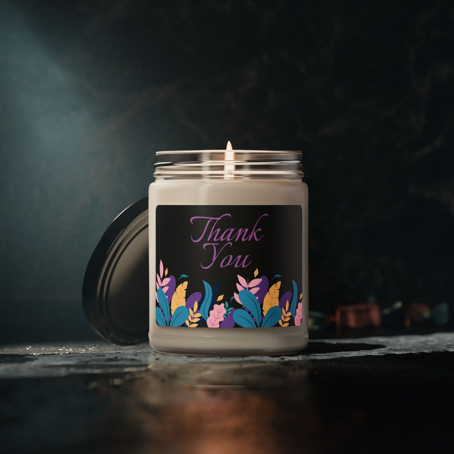 Thank You Scented Soy Candle — 9oz Floral Thank-You Gift Candle