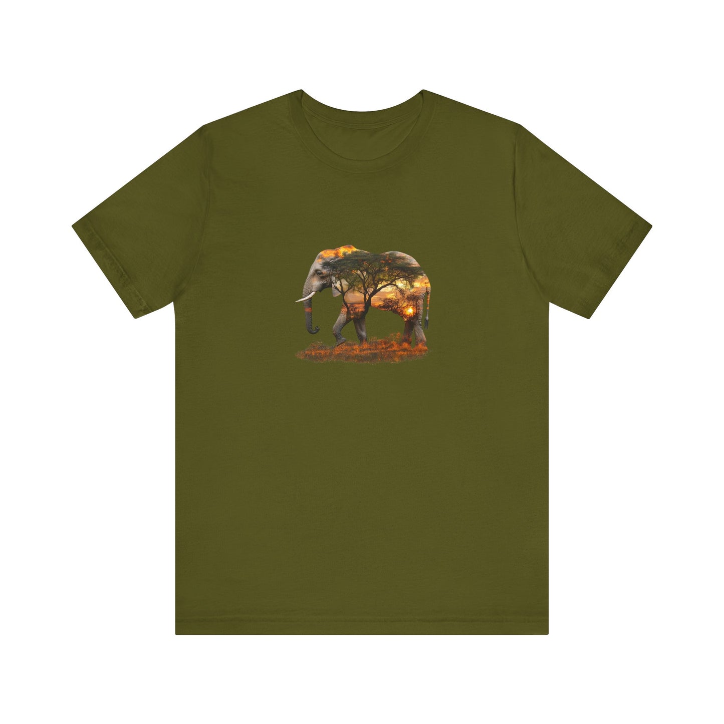 Elephant Sunset Unisex Jersey Tee