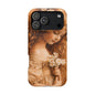 Vintage Floral Girl Magnetic Impact Phone Case — Protective iPhone Cover with Sepia Art