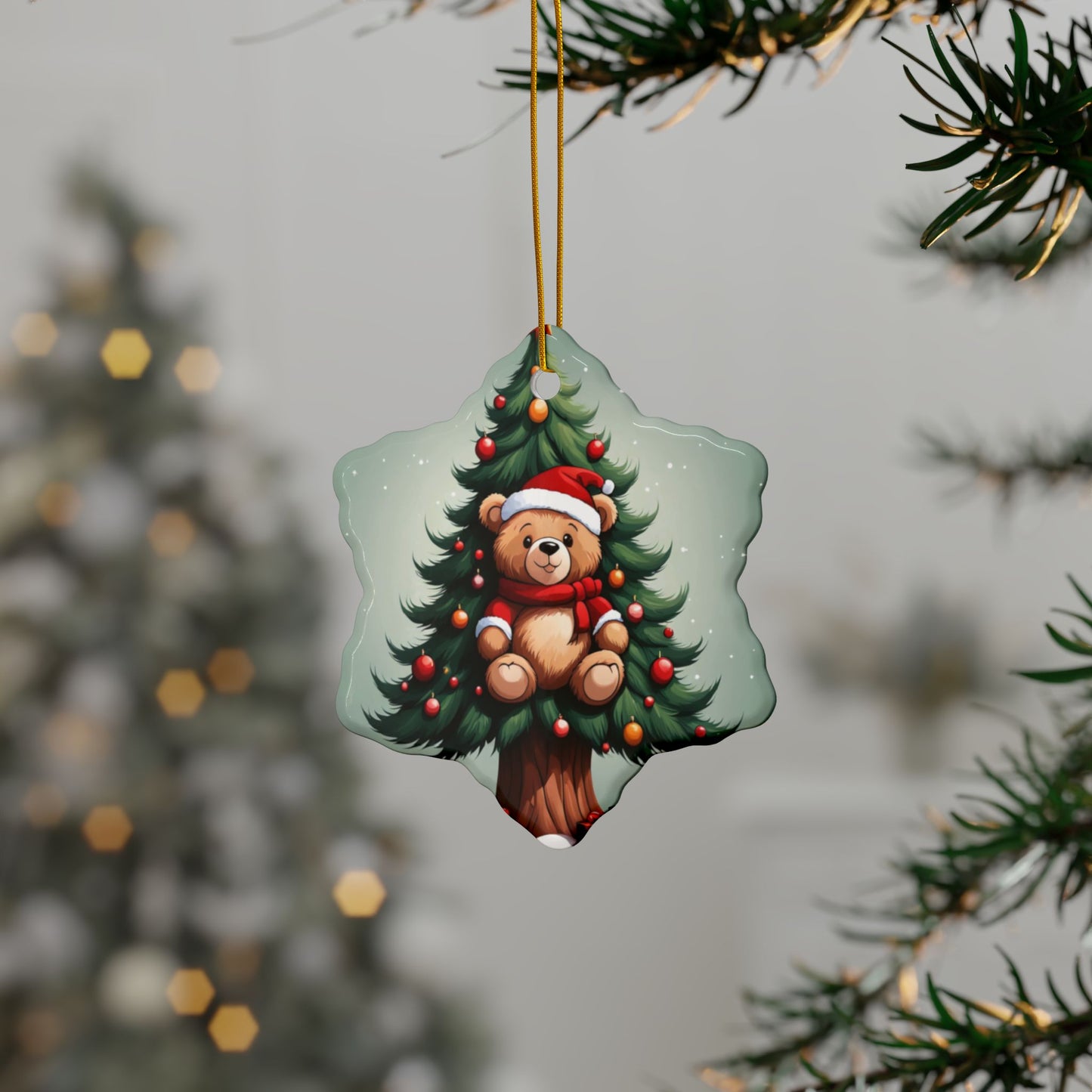 Ceramic Ornaments, 2-Side Print, (1pc, 3pcs, 5pcs, 10pcs)