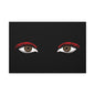 Red Lashes Wall Art Canvas — Glam Eyes Makeup Decor