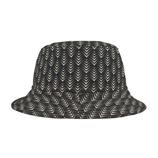 Chic Geometric Bucket Hat, Fashion Accessory, Summer Headwear, Unisex Style, Festival Gear, Gift Idea