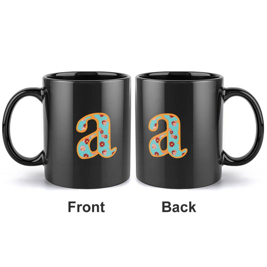 Personalized Photo Coffee Mugs with Identical Patterns - Letter A