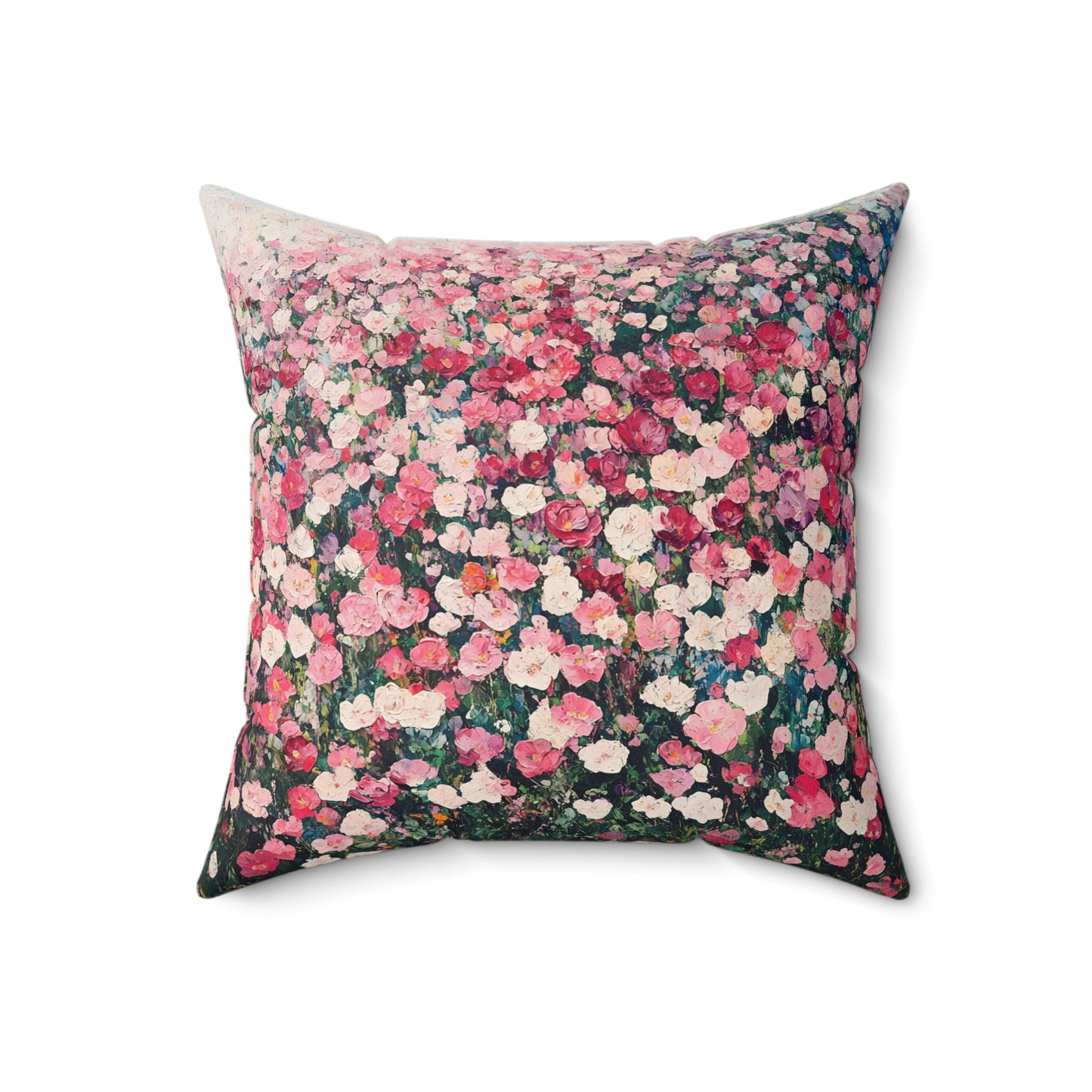 Floral Square Pillow, Cozy Home Decor, Flower Cushion, Boho Pillow, Gift for Her, Decorative Throw Pillow