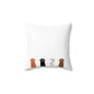 Cute Cat Row Decorative Throw Pillow — Kawaii Kitten Accent Cushion
