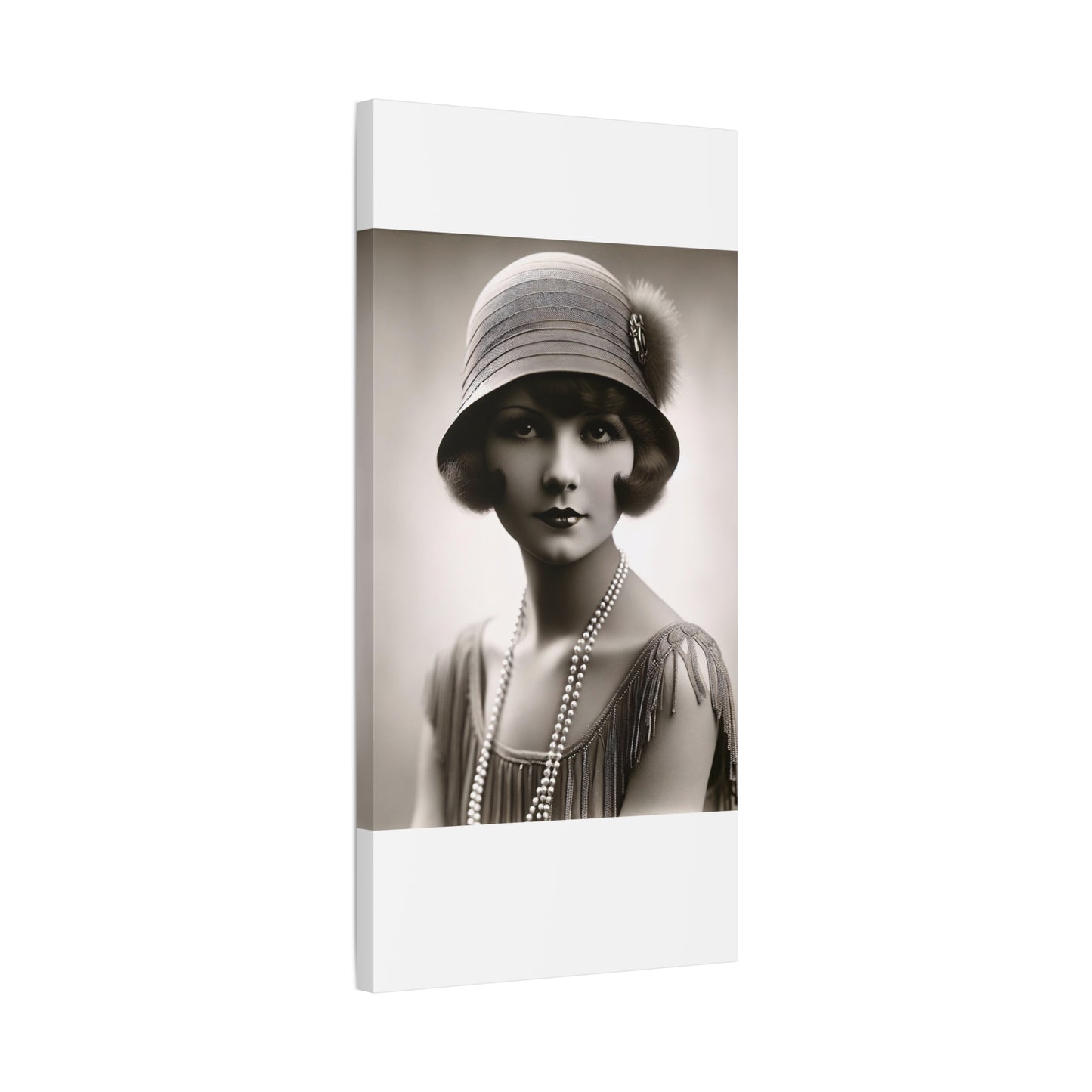 Vintage 1920s Flapper Portrait Canvas