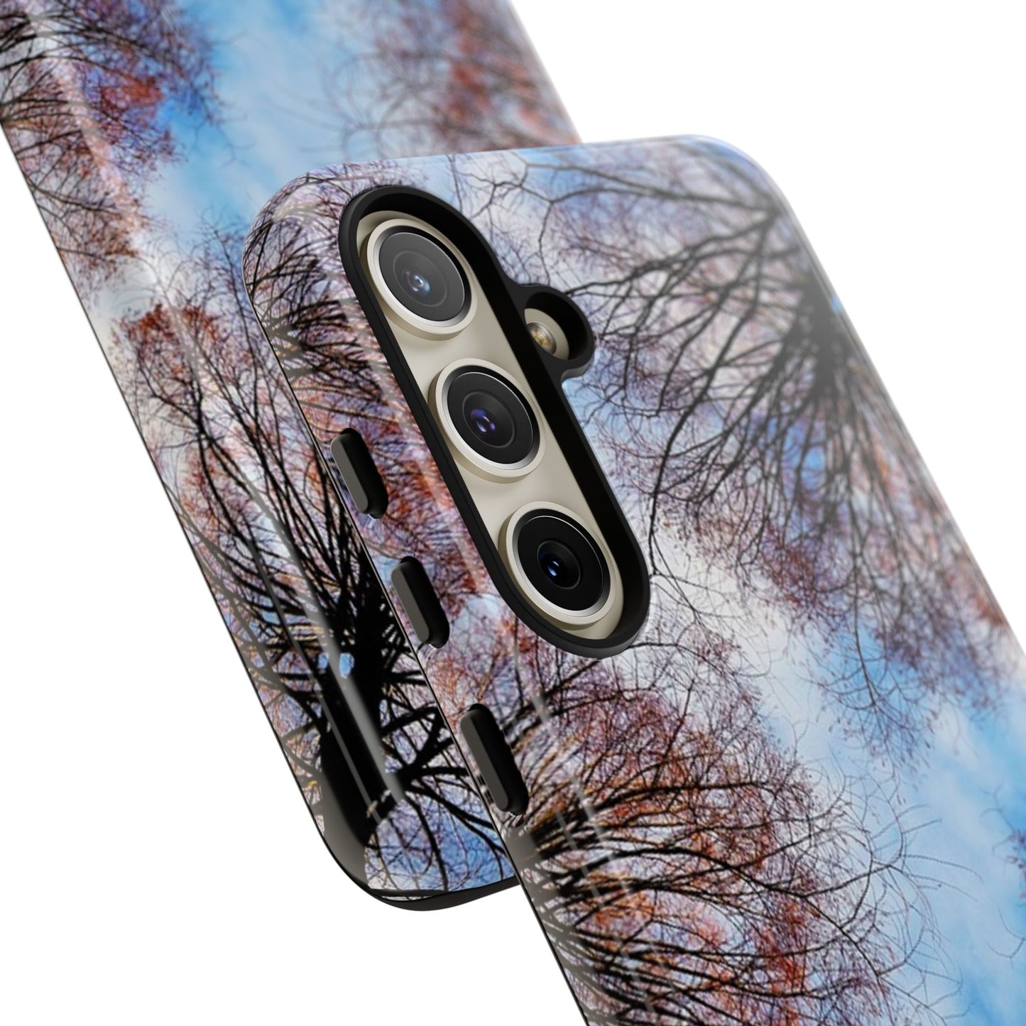 Skyward Trees Phone Case — Nature Forest Canopy Protective Tough Case