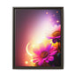 Framed Floral Canvas Art — Pink Daisies Sunset Wall Print