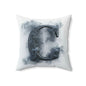 Smoky Monogram 'C' Decorative Throw Pillow — Personalized Initial Accent