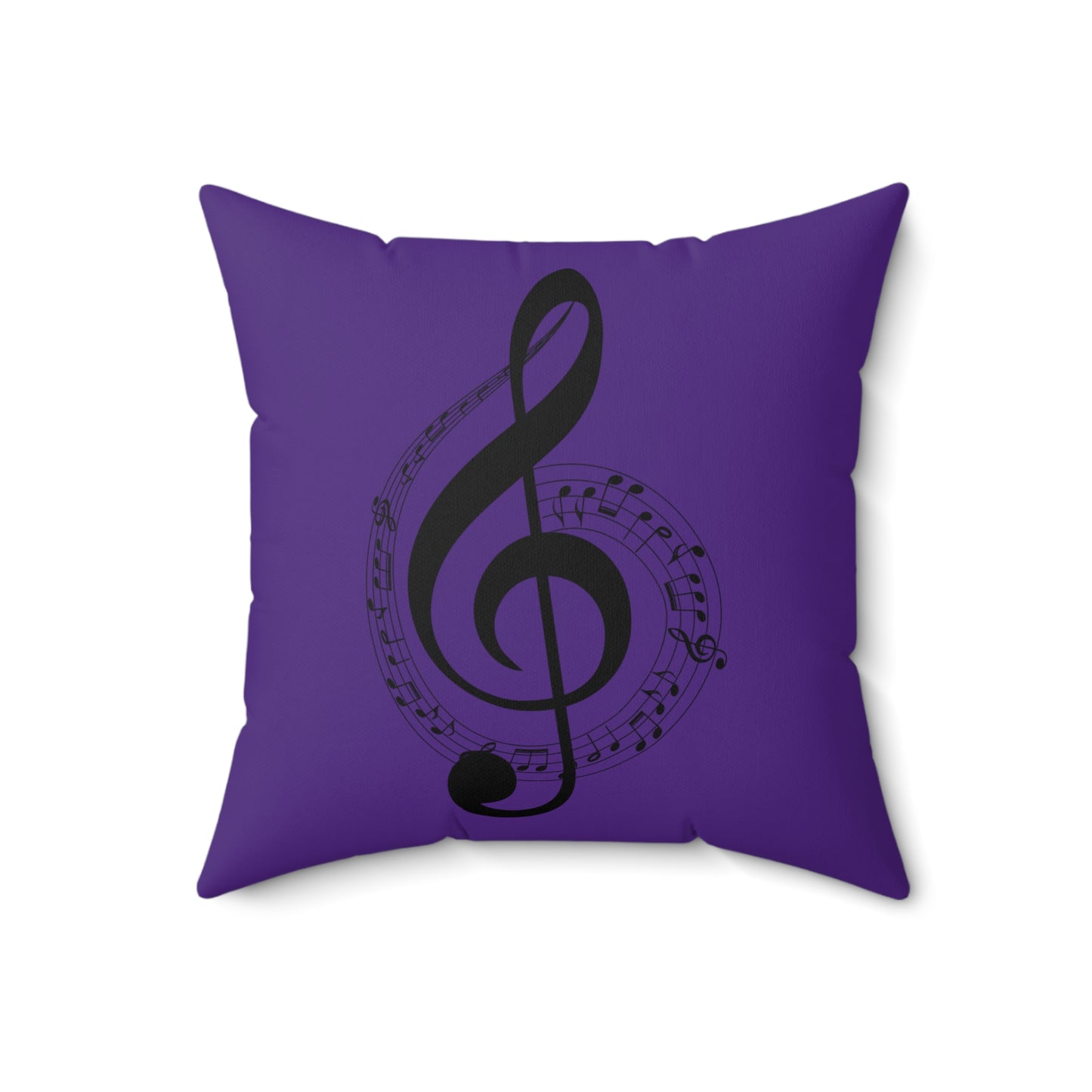 Musical Note Pillow | Purple Treble Clef Cushion