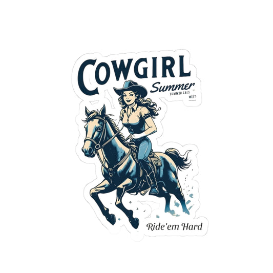 Cowgirl Summer Stickers, Vintage Western Decor, Fun Gift for Cowgirl, Laptop Stickers, Rodeo Décor