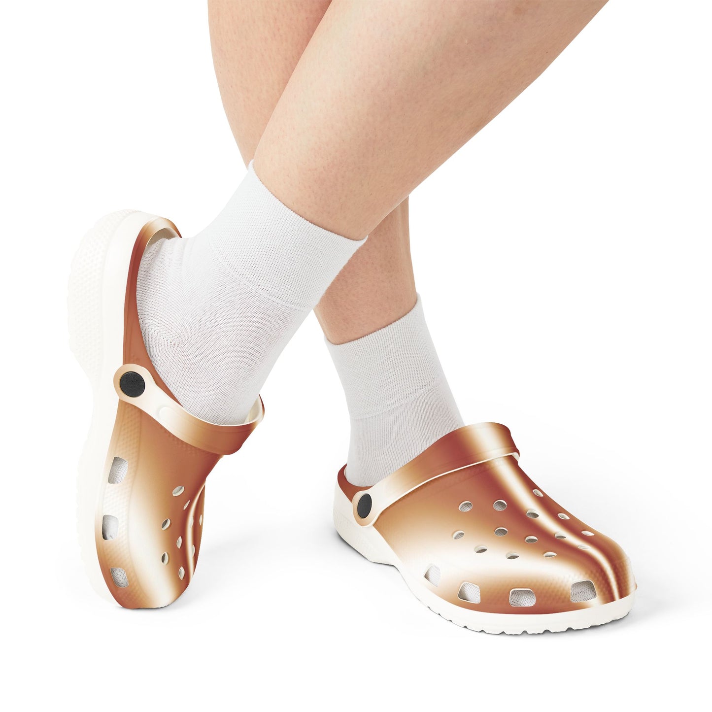 Rose Gold Foam Clogs — Lightweight EVA Slip-On Shoes