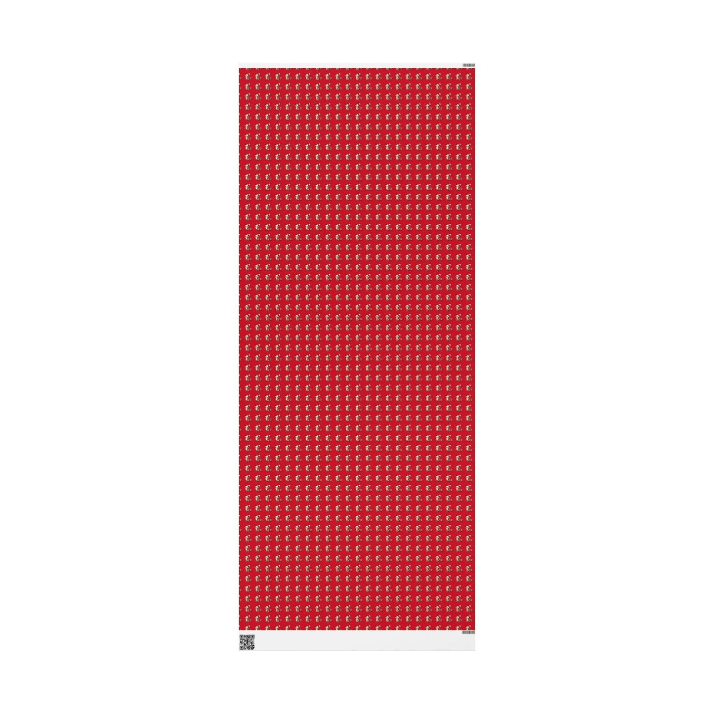 Christmas Dog Pattern Wrapping Paper – Red Holiday Gift Wrap with Cute Puppies