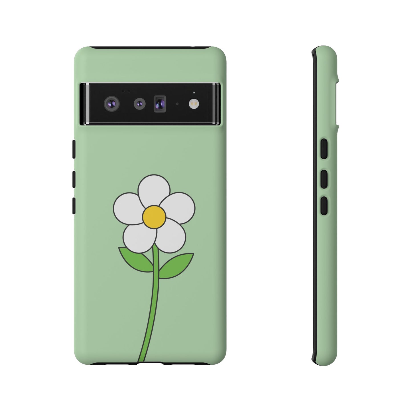 Floral Phone Case - Tough Cases for Nature Lovers, Cute Green Flower Design, iPhone Cover, Gift for Her, Spring Accessories