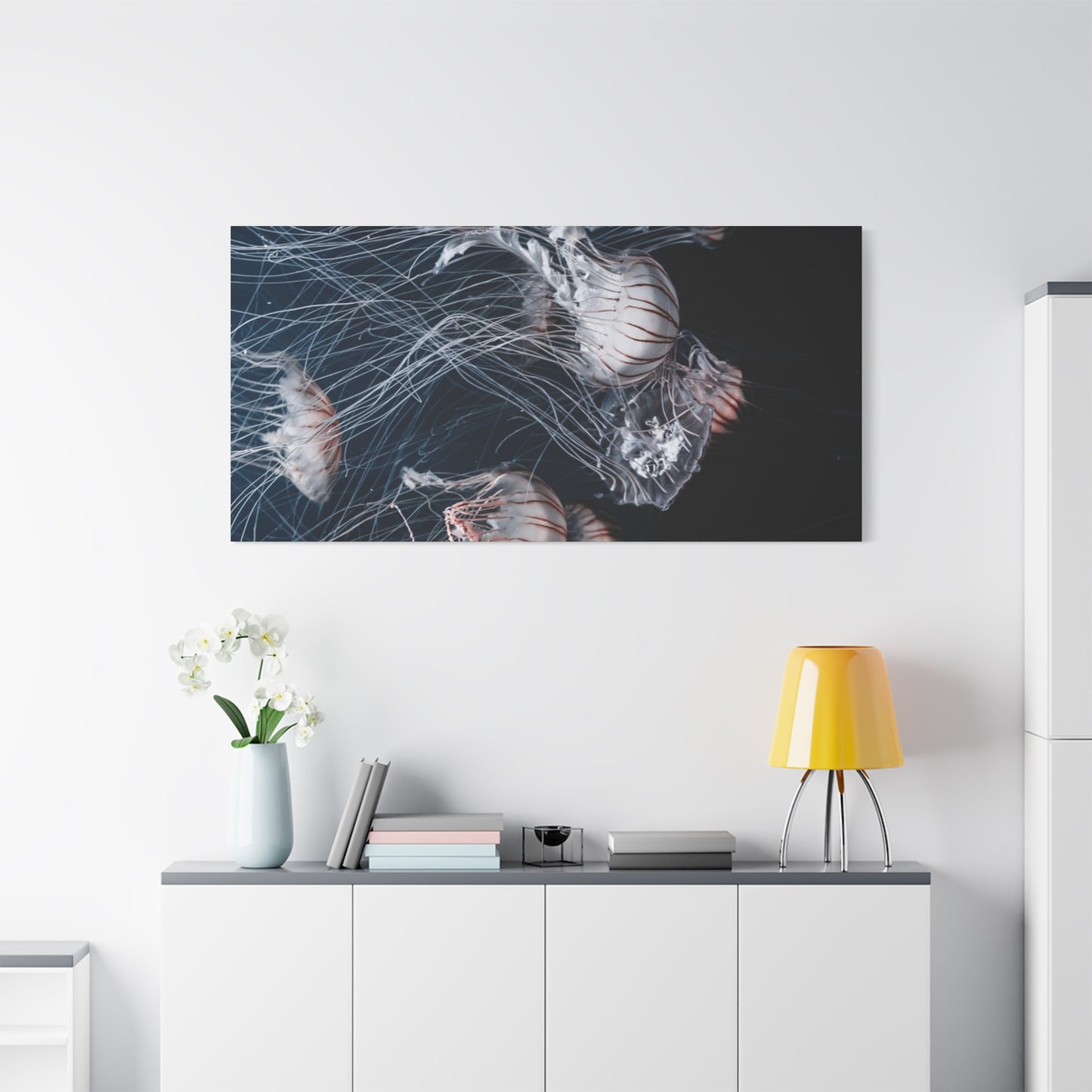 Jellyfish Swarm Matte Stretched Canvas