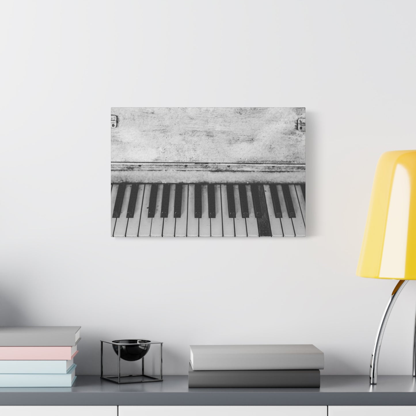 Vintage Piano Keys Matte Canvas Print