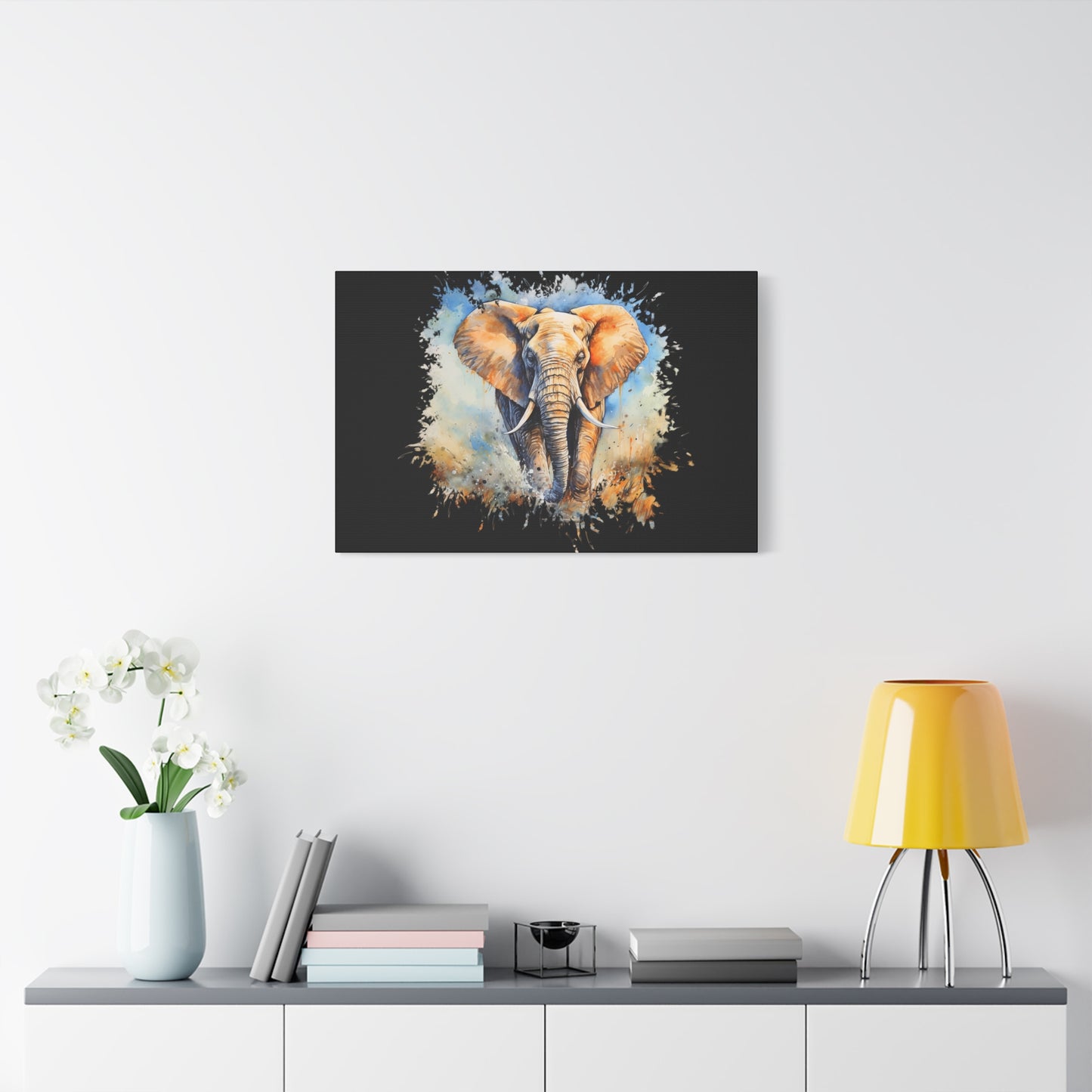 Matte Canvas, Stretched, 1.25" - Elephant