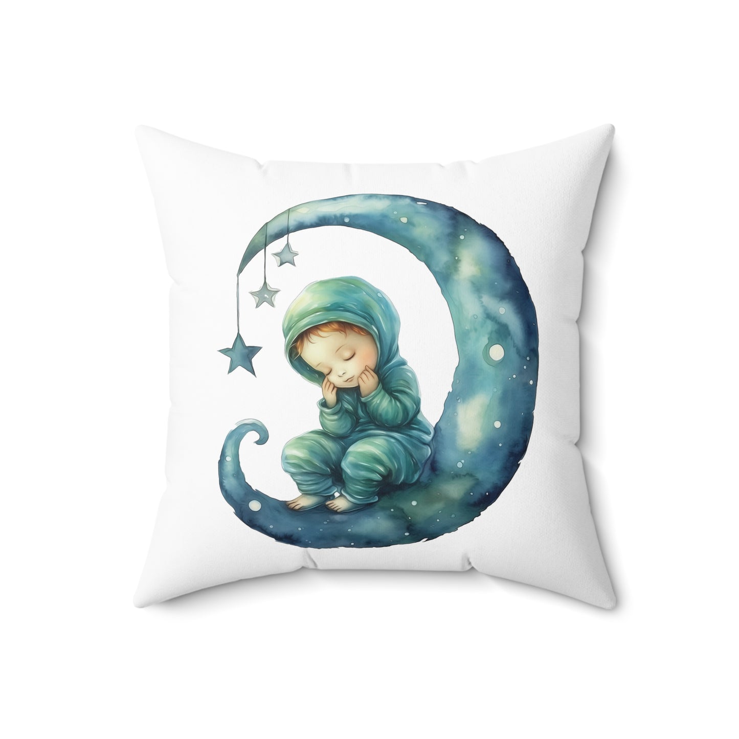 Spun Polyester Square Pillow - Moon