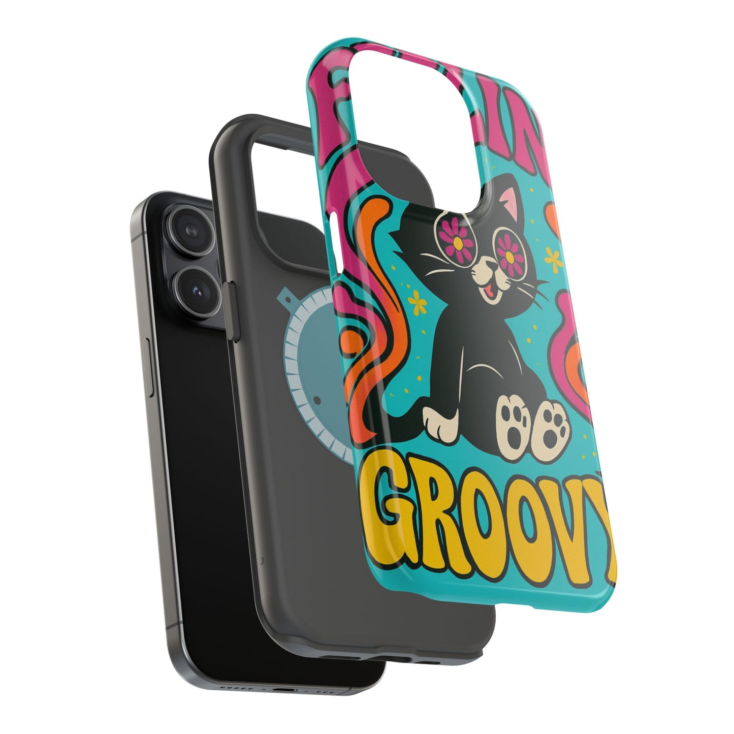 Groovy Cat Magnetic Impact-Resistant Phone Case