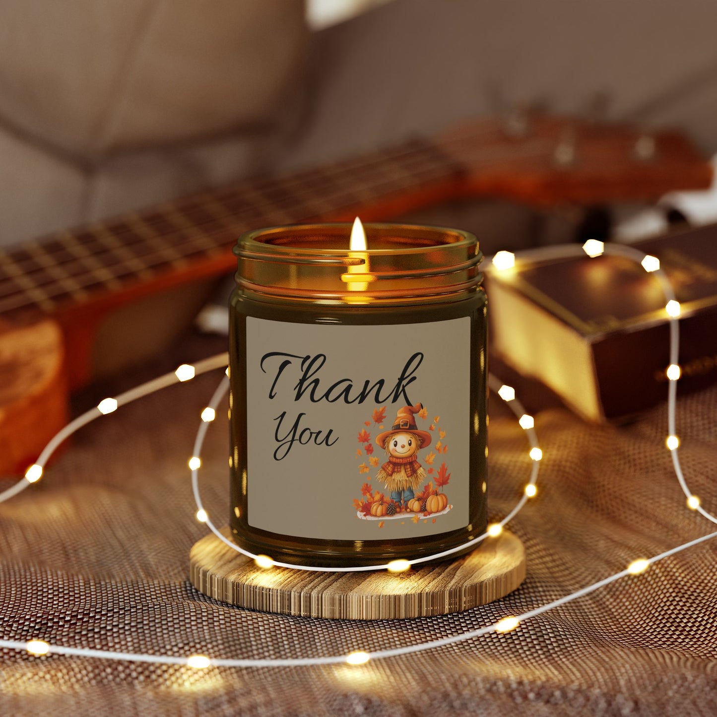 Thank You Fall Scented Candle — Coconut Apricot Wax (4oz & 9oz)
