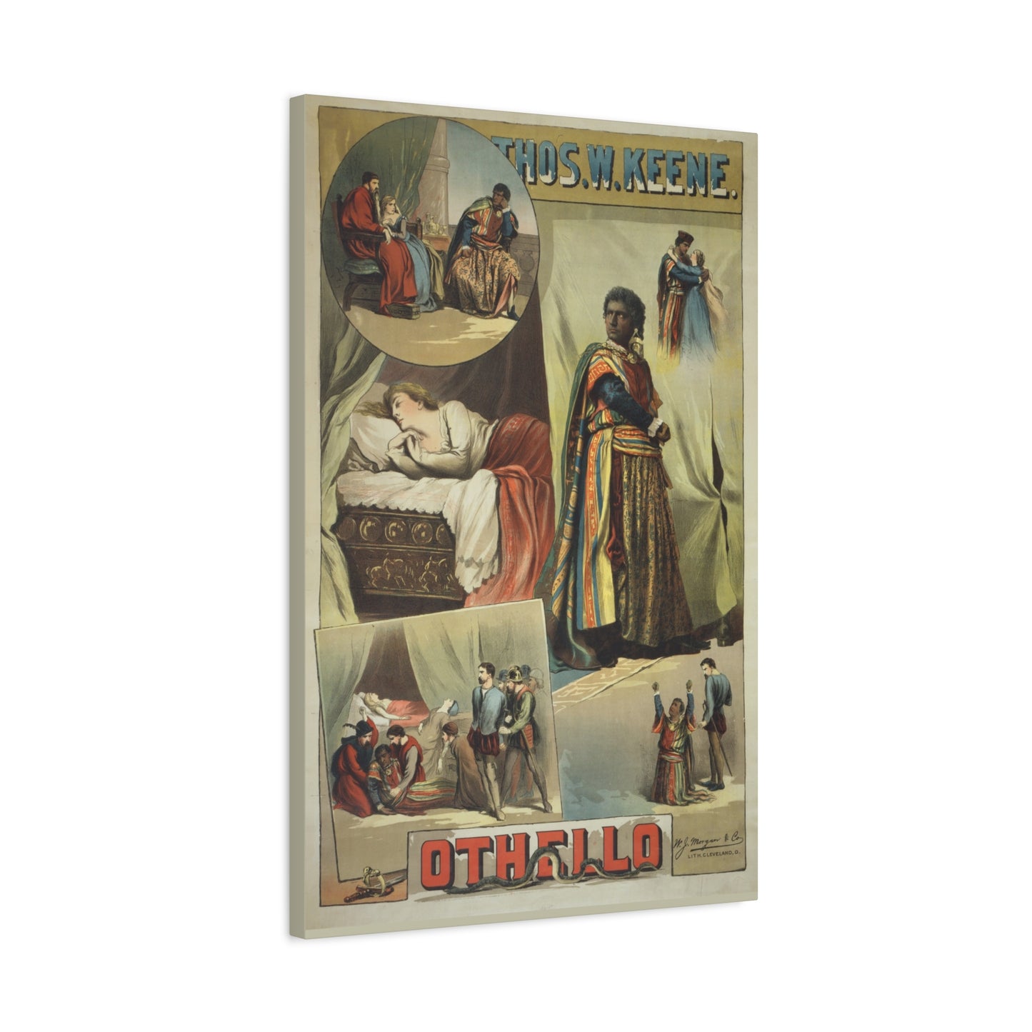 Othello Vintage Playbill Matte Canvas Wall Art
