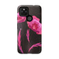 Floral iPhone Case | Tough Cases with Pink Poppy Design, Elegant Flower Phone Cover, Gift for Her, Spring Accessories, Chic Tech