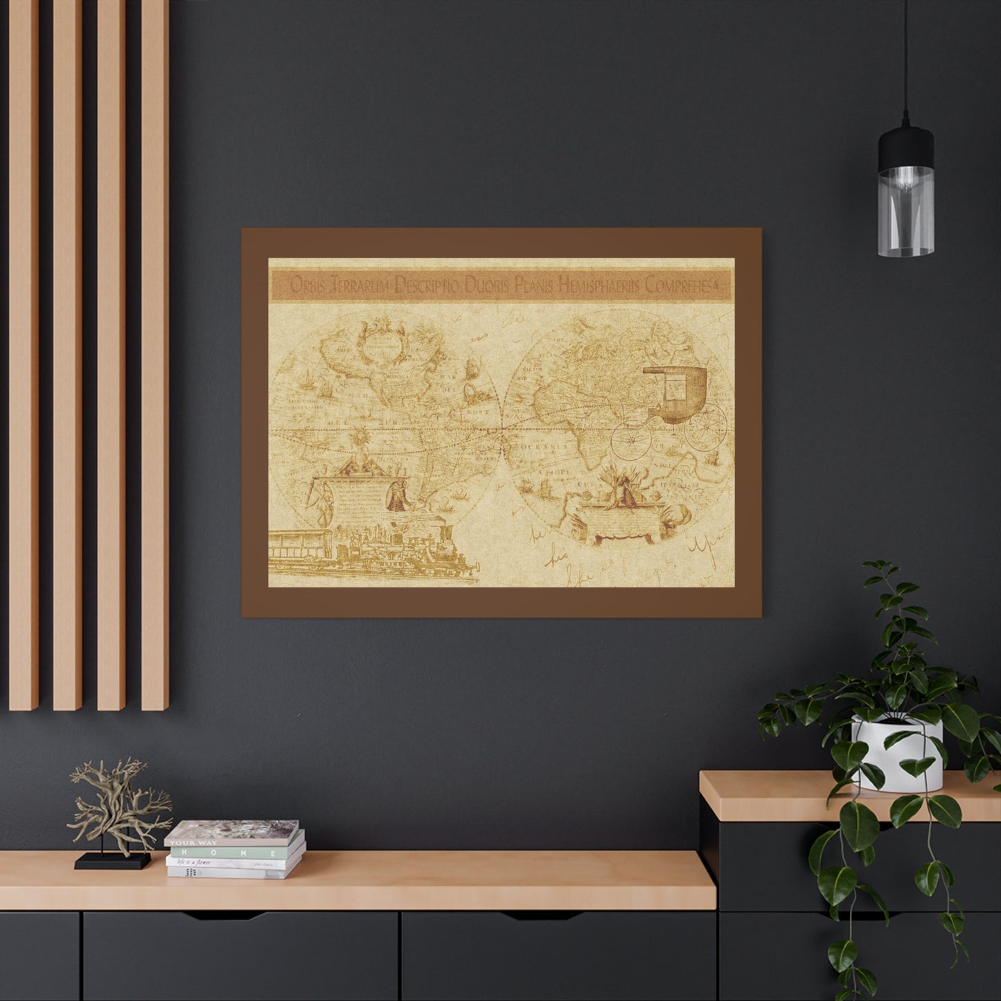 Vintage World Map Canvas Print — Matte Stretched Wall Art
