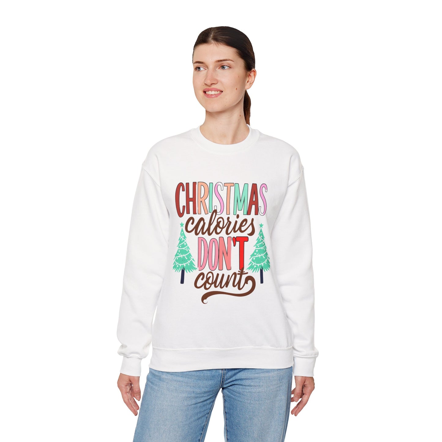 Christmas Calories Don't Count Sweatshirt — Funny Holiday Crewneck