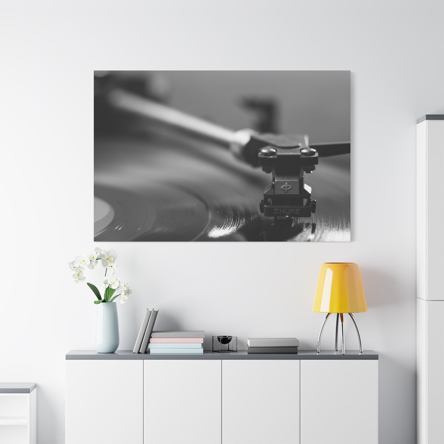 Vinyl Turntable Matte Canvas Print — Stretched 1.25" Wall Art