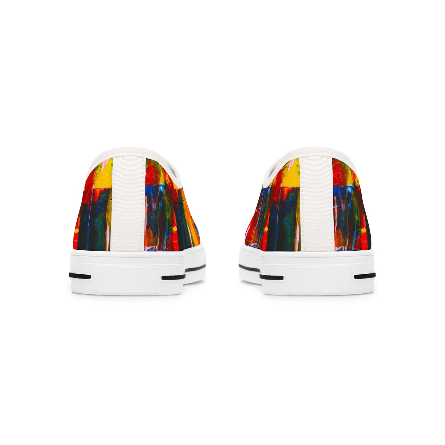 Abstract Color Splash Low Top Sneakers