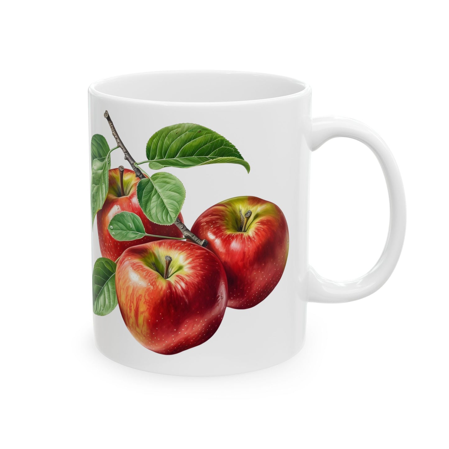 Apple Botanical Ceramic Mug – Farmhouse Kitchen Coffee Cup (11oz, 15oz)