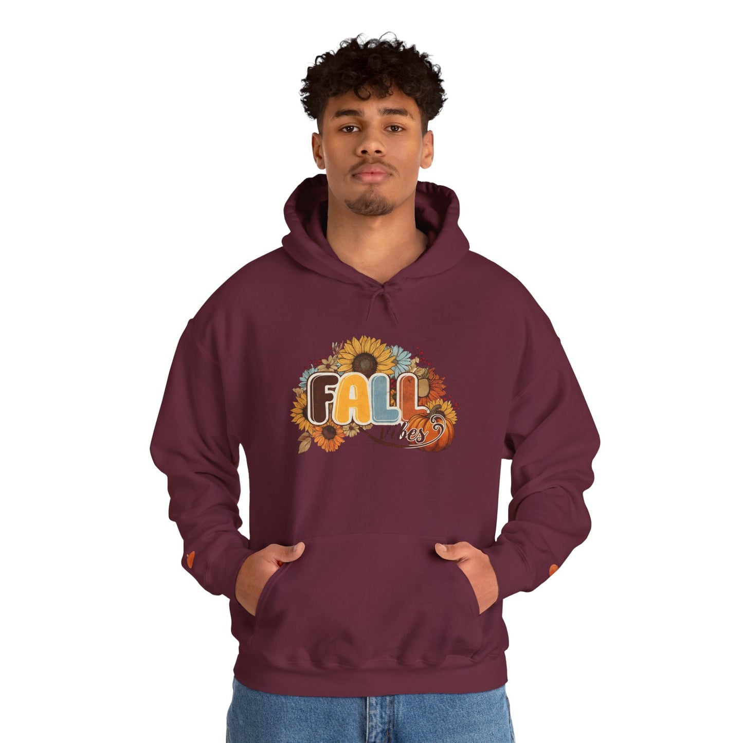 Cozy Fall Vibes Hoodie, Unisex Sweatshirt for Autumn, Pumpkin Design, Perfect for Thanksgiving, Gift for Friends, Seasonal Wear
