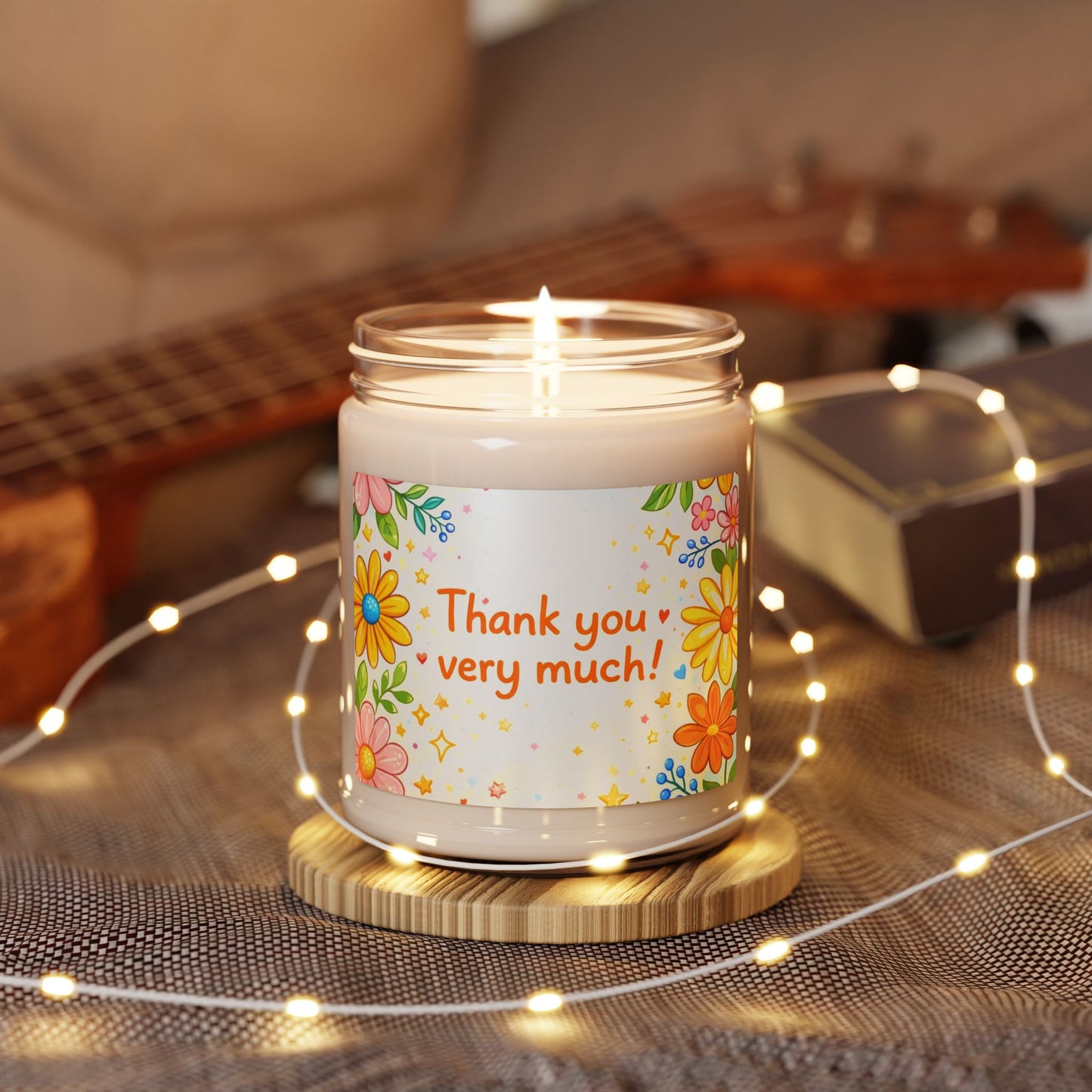 Thank You Scented Soy Candle — 9oz Floral Appreciation Gift