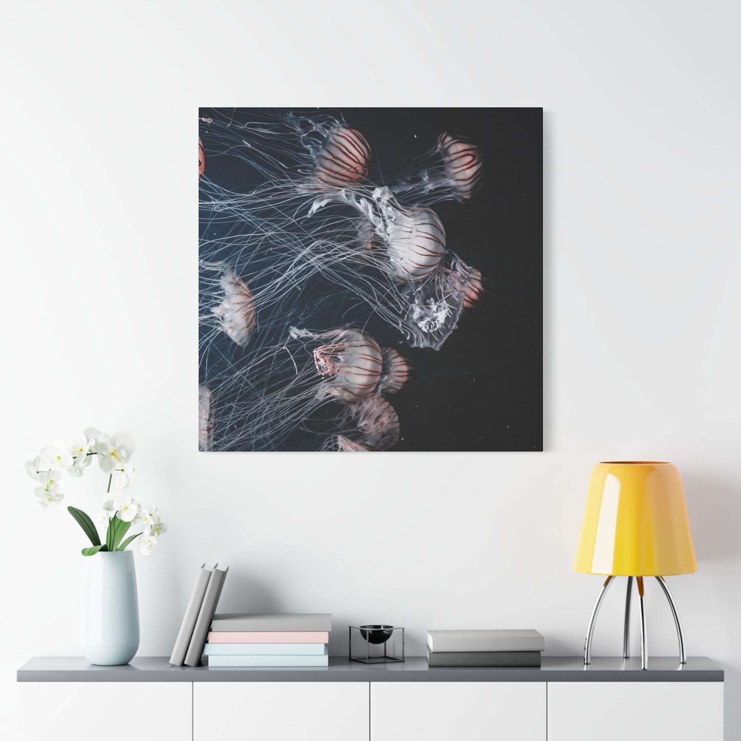 Jellyfish Swarm Matte Stretched Canvas