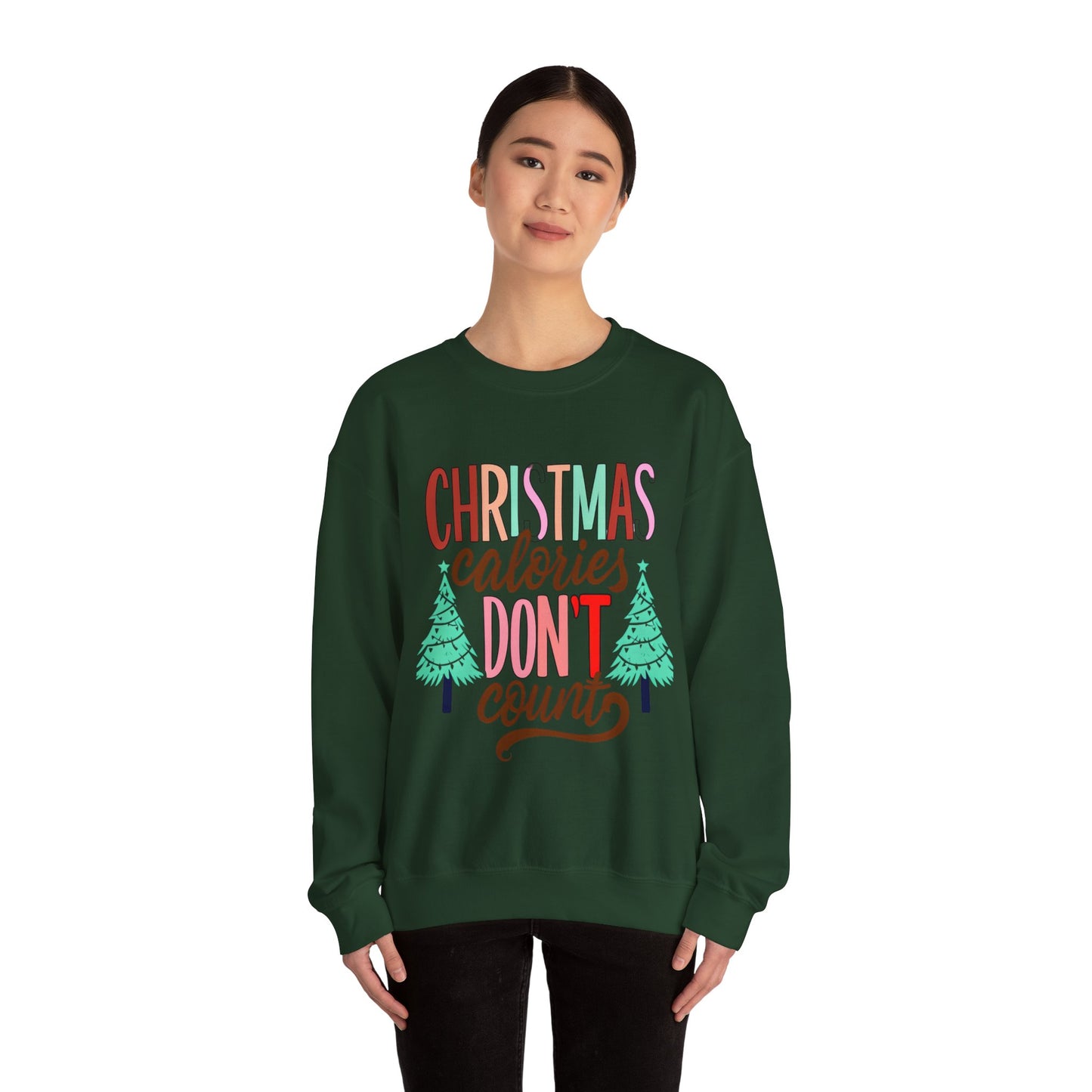 Christmas Calories Don't Count Sweatshirt — Funny Holiday Crewneck