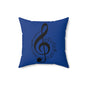 Musical Note Throw Pillow - Cozy Music Decor, Gift for Musicians