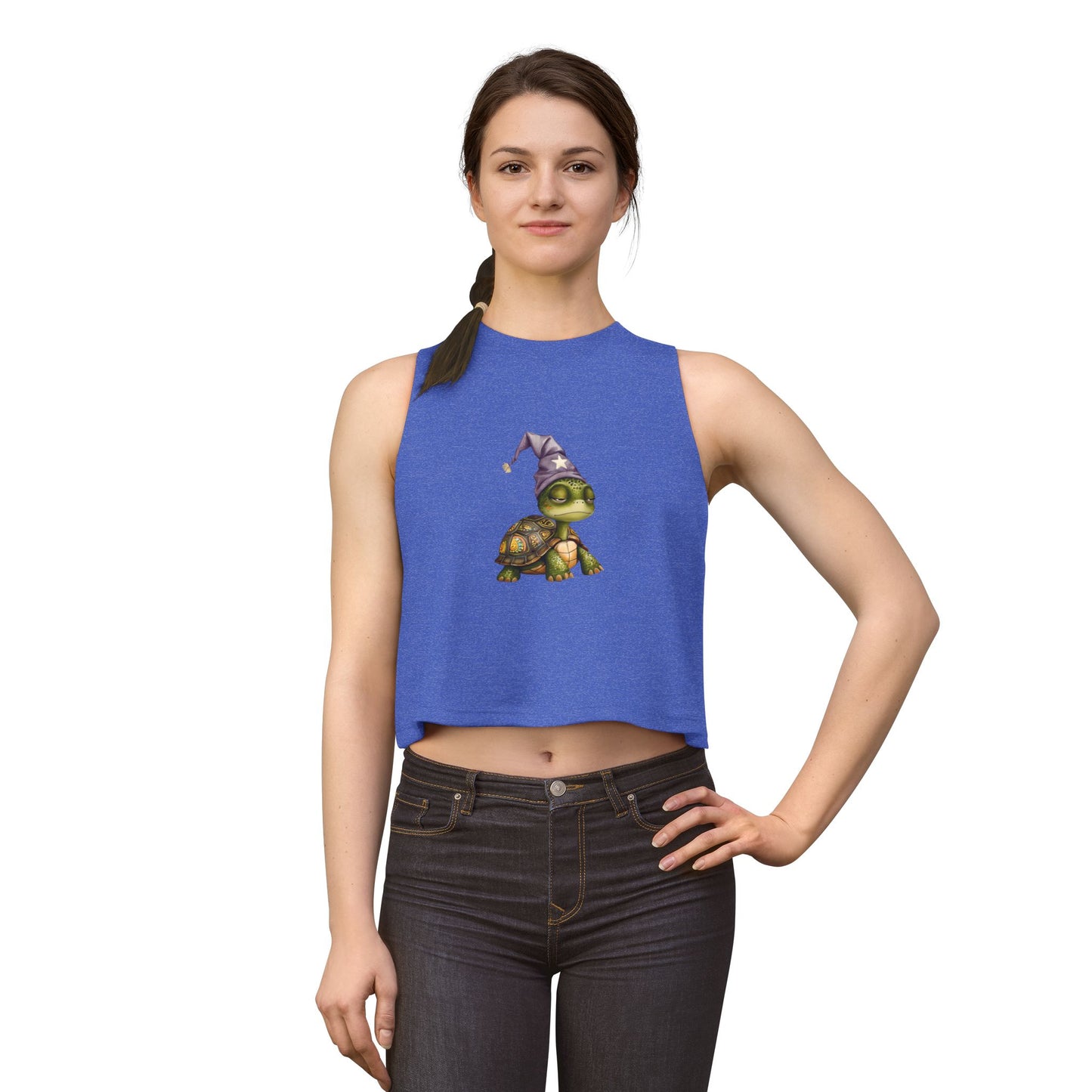 Turtle Wizard Crop Top — Cute Magical Turtle Graphic Tank