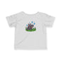 Cute Hippo Infant Tee with Bubbles, Baby Shirt, Toddler T-Shirt, Fun Kids Clothing, Unique Baby Gift, Pram Outfit