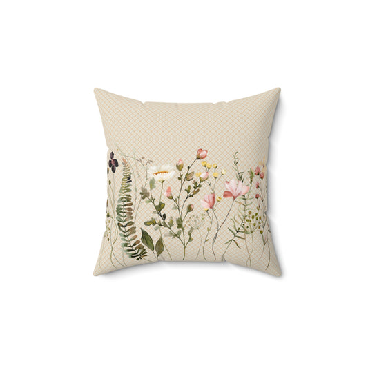 Floral Decorative Pillow, Cozy Couch Cushion, Spring Home Accent, Floral Throw Pillow, Gift for Gardener, Flower Lover