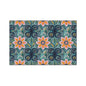 Floral Mosaic Heavy-Duty Floor Mat — Non-Slip Garden Pattern Rug