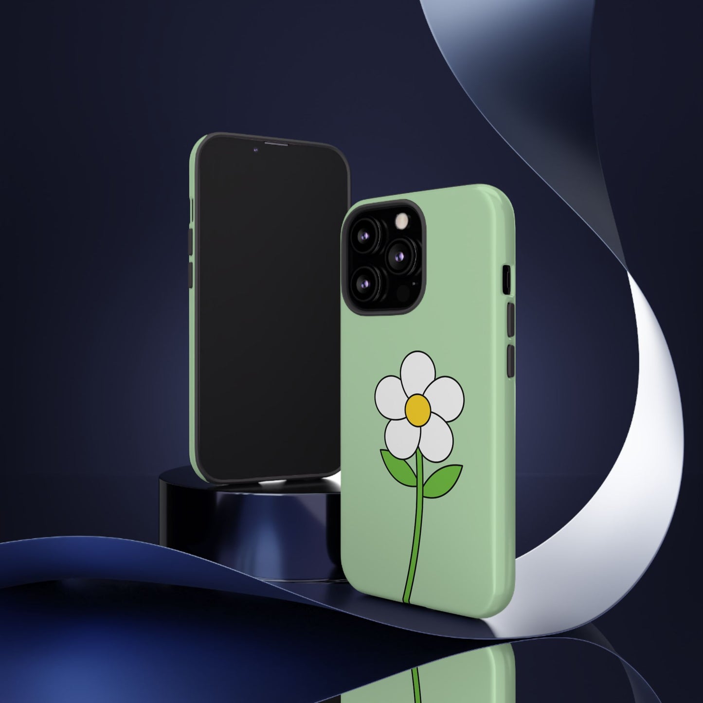 Floral Phone Case - Tough Cases for Nature Lovers, Cute Green Flower Design, iPhone Cover, Gift for Her, Spring Accessories
