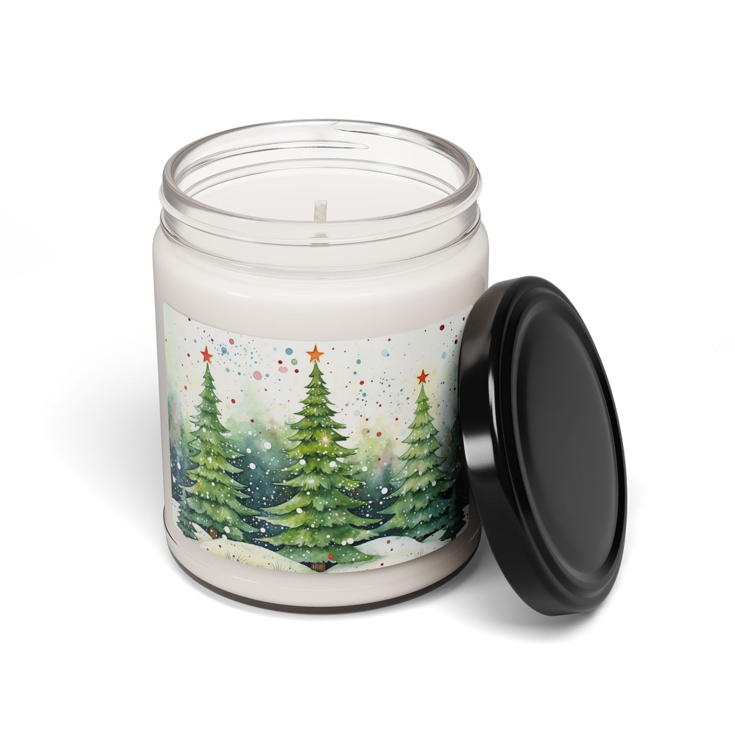 Winter Pine Forest Scented Soy Candle — 9oz Holiday Christmas Candle