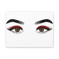 Red Lashes Wall Art Canvas — Glam Eyes Makeup Decor