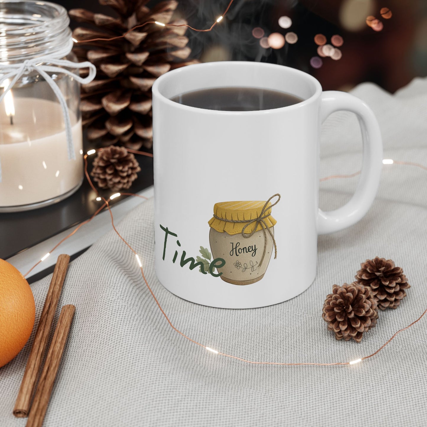 Tea Time Ceramic Mug - Perfect for Tea Lovers, Gift for Friends, Home Decor, 11oz 15oz