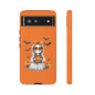 Halloween Ghost Phone Case, Cute Cat Ghost Case, Autumn Phone Cover, Spooky Season Gift, Trick or Treat Case