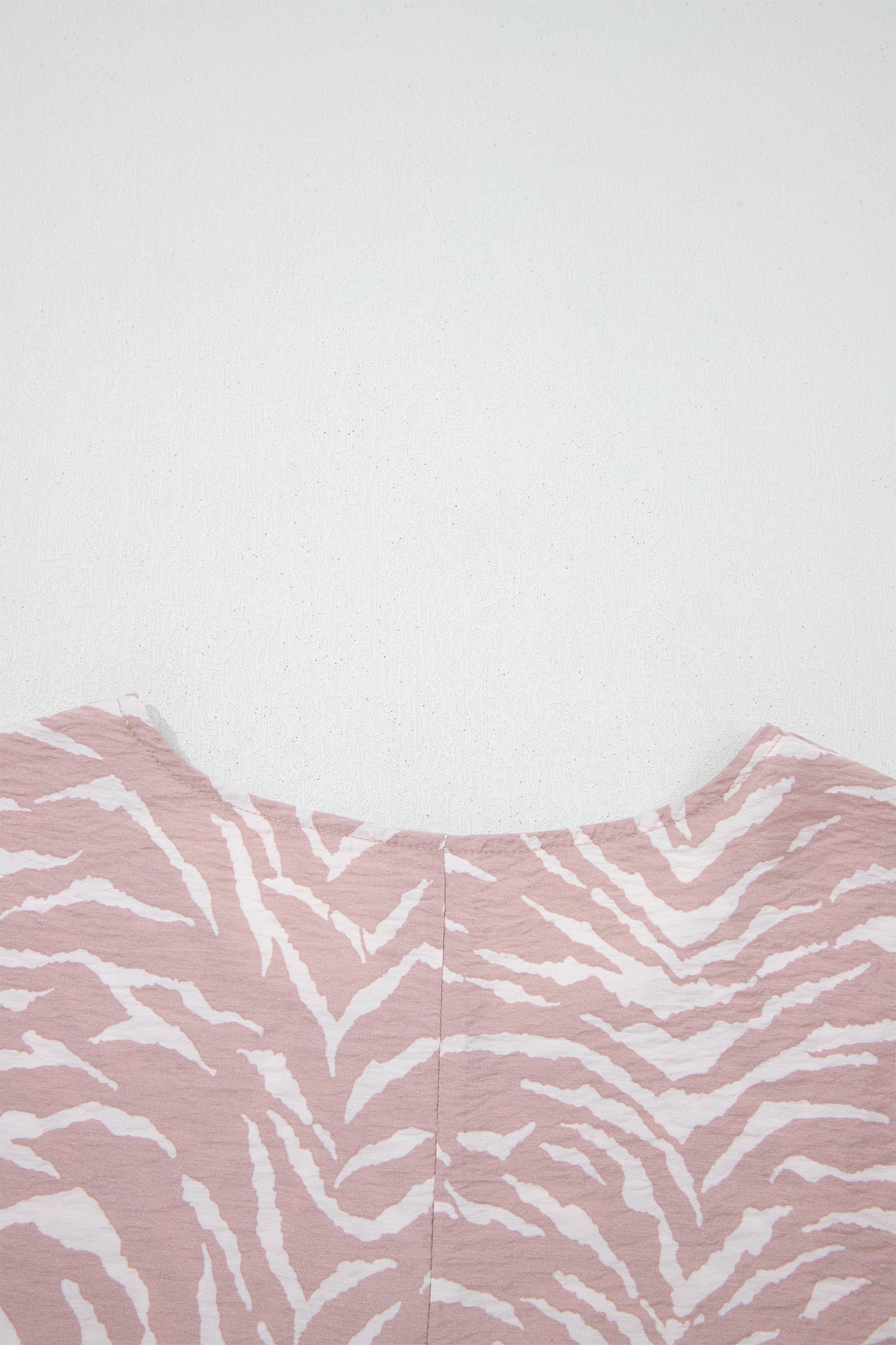 Abstract Print Cuffed Short Sleeve Loose Top Short Set