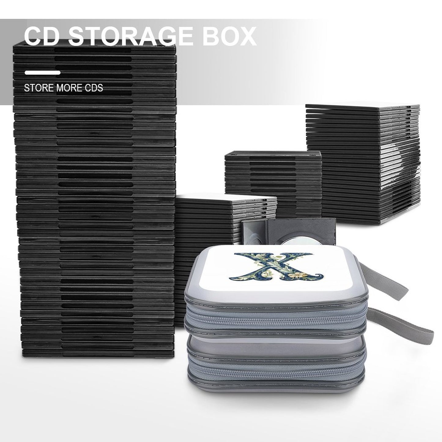 Portable Zipper Disc Storage Case for Car Home Travel