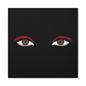 Red Lashes Wall Art Canvas — Glam Eyes Makeup Decor
