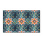 Floral Mosaic Heavy-Duty Floor Mat — Non-Slip Garden Pattern Rug